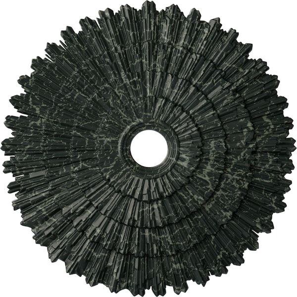 Ekena Millwork Eryn Ceiling Medallion (Canopies up to 4"), 24 3/4"OD x 3 1/4"ID x 1 7/8"P, Painted Turtle Crackle CM24ENPTC - main